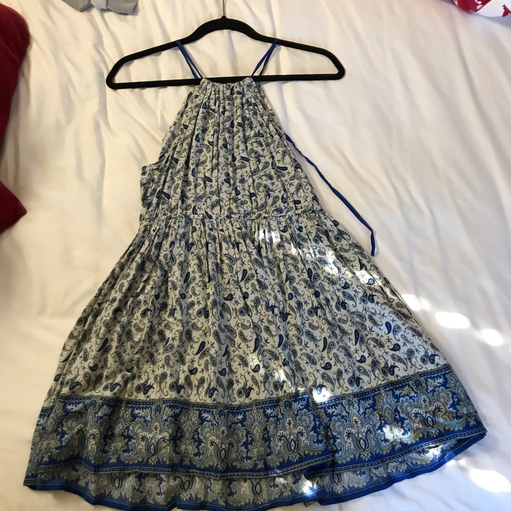 Blue Paisley Dress